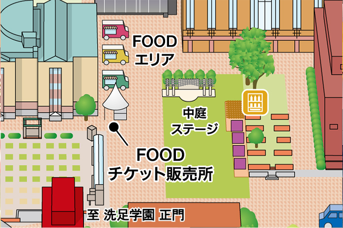 FOODエリア チケット販売所