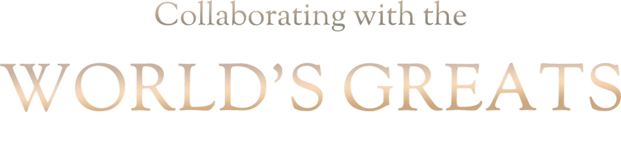 Collaborating with the world's greats 世界の巨匠との共演